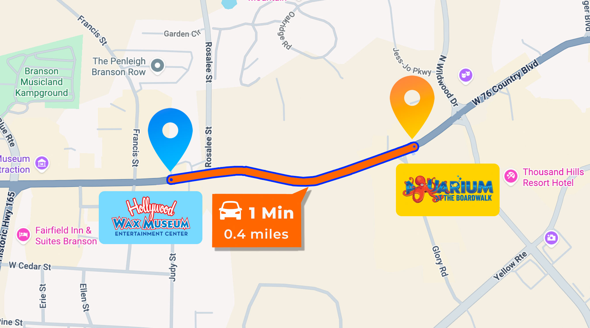 Map to Attractions
