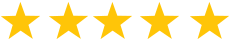 Five gold stars in a row indicating a 5-star rating? (five-star rating)