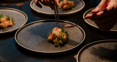 Chef Plating Food