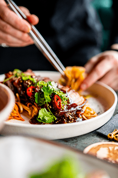 Chef Plating Food